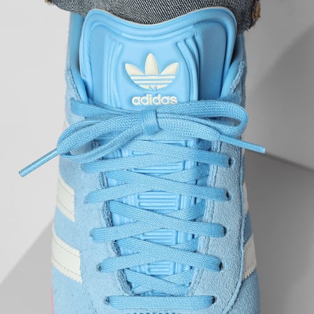 Adidas Originals - Baskets Gazelle JR4178 Semi Blue Burst White Tint Bliss Pink