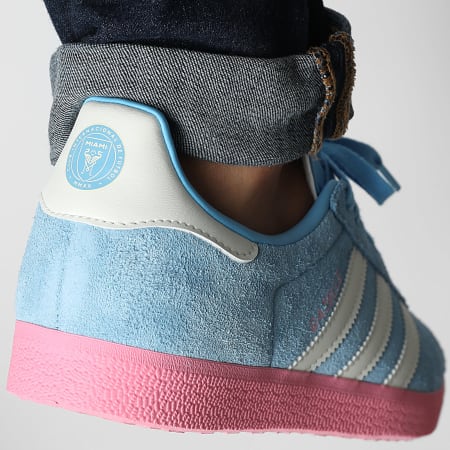 Adidas Originals - Baskets Gazelle JR4178 Semi Blue Burst White Tint Bliss Pink