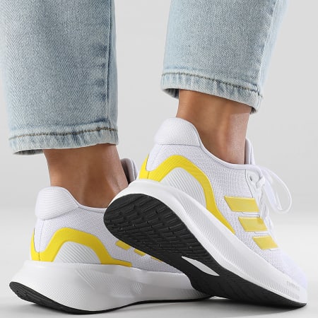 Adidas Sportswear - Women's Sneakers Runfalcon 5 W JQ3842 Footwear White Yellow Core Black - Ryses Adidas Sportswear - Women's Sneakers Runfalcon 5 W JQ3842 Footwear White Yellow Core Black - Ryses