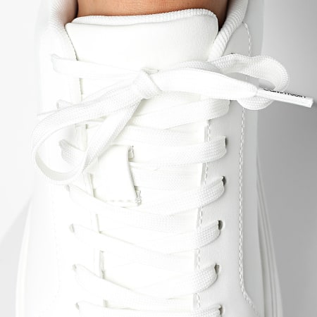 Calvin Klein - Baskets Classic Cupsole Laceup Leather 1435 Bright White Black