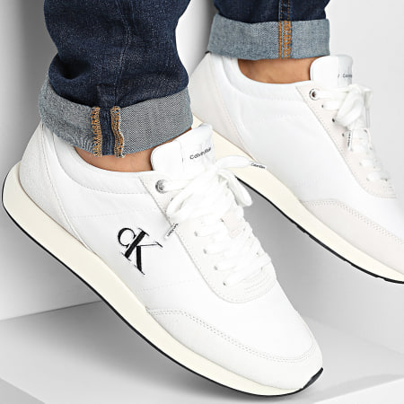 Calvin Klein - Baskets Retro Runner Essential Mix 1361 Bright White Black