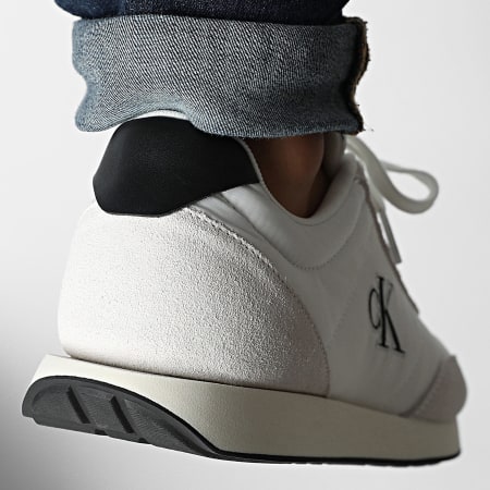 Calvin Klein - Baskets Retro Runner Essential Mix 1361 Bright White Black