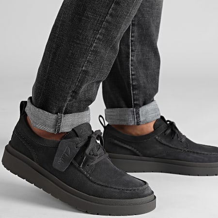 Clarks - Zapatos Polden Moc Ante Gris Oscuro