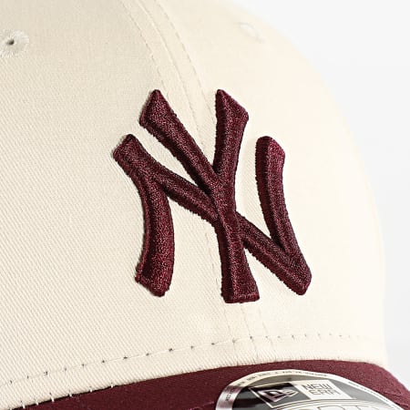 Casquette New Era 9Forty NY Yankees Enfant - Beige/Marine, Taille Réglable, 100% Coton, Bandeau Absorbant