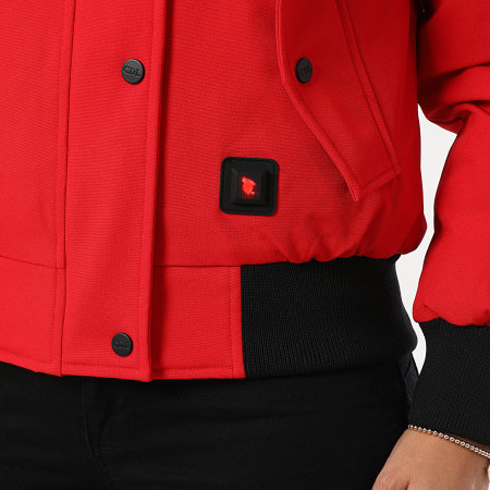 Comme Des Loups - Chaqueta de abrigo con capucha Madrid Rojo Negro