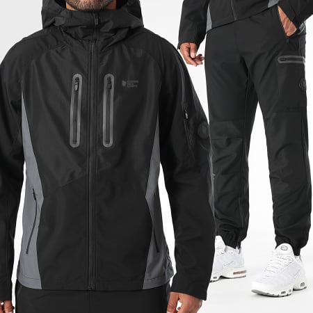 Comme Des Loups - Fato de treino Utah Preto Cinzento Antracite Reflectorizante