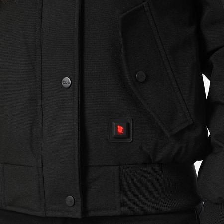 Comme Des Loups - Cazadora con capucha de piel calefactada Mujer Madrid Negro