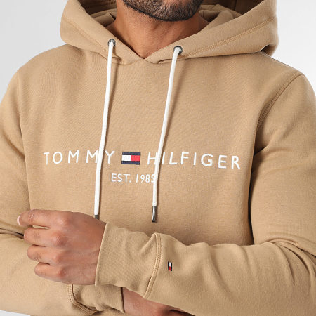 Tommy Hilfiger - Sweat Capuche Tommy Logo 1599 Camel Clair