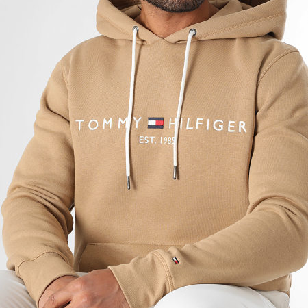 Tommy Hilfiger - Sweat Capuche Tommy Logo 1599 Camel Clair