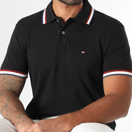 Tommy Hilfiger - Polo Manches Courtes Cuff Interest 0308 Noir