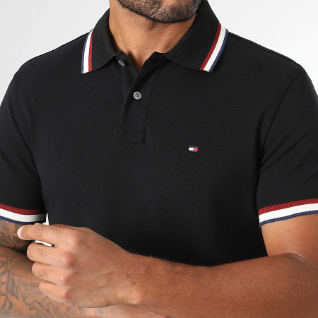 Tommy Hilfiger - Polo Manches Courtes Cuff Interest 0308 Noir