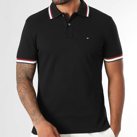 Tommy Hilfiger - Polo Manches Courtes Cuff Interest 0308 Noir