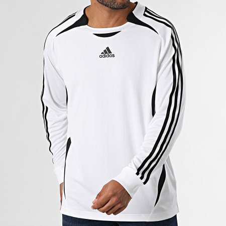 Adidas Sportswear - Tee Shirt Manches Longues A Bandes Teamgeist JY6371 Blanc