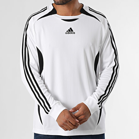 Adidas Sportswear - Tee Shirt Manches Longues A Bandes Teamgeist JY6371 Blanc