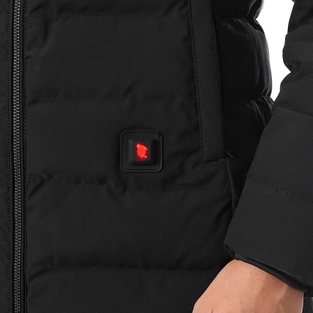 Comme Des Loups - Doudoune Chauffante Capuche Fourrure Femme Stockholm Noir