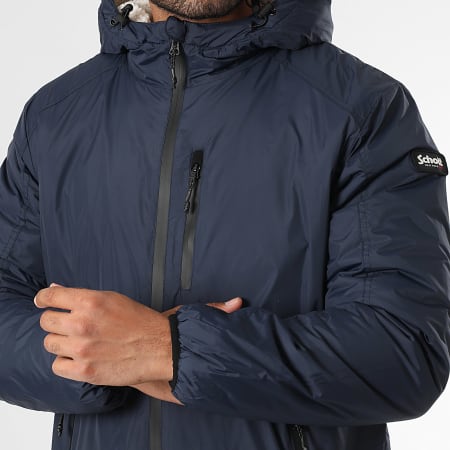 Schott NYC - Chaqueta con capucha y cremallera Bladen Navy