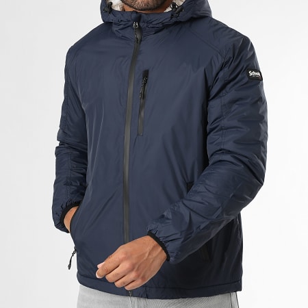 Schott NYC - Chaqueta con capucha y cremallera Bladen Navy