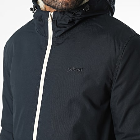Schott NYC - Bluster Navy Blue Hooded Zip Jacket - Ryses
