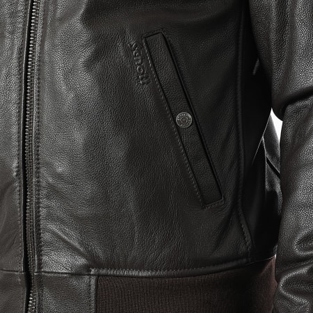 Schott NYC - Veste Cuir Col Mouton LC930D Marron