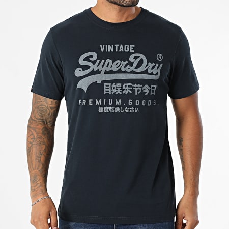 Superdry - Camiseta Vintage Logo Classic M1012326A Azul Marino