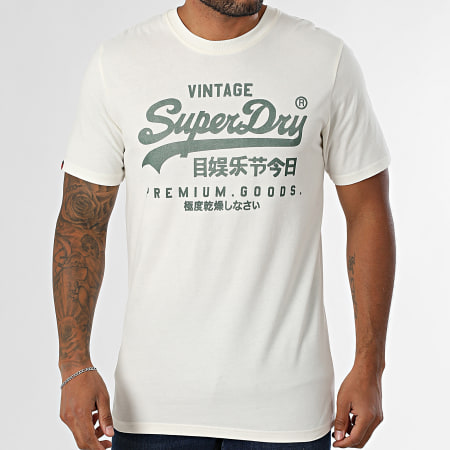 Superdry - Camiseta Vintage Logo Classic M1012326A Beige claro