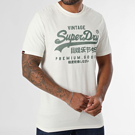 Superdry - Camiseta Vintage Logo Classic M1012326A Beige claro