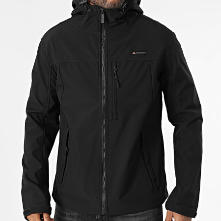 Superdry M5012103A Chaqueta con capucha y cremallera Negro Ryses