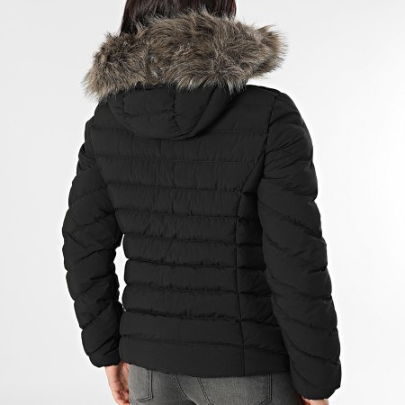 Superdry - Edredón con capucha de piel y cremallera para mujer Fuji W5012000A Negro