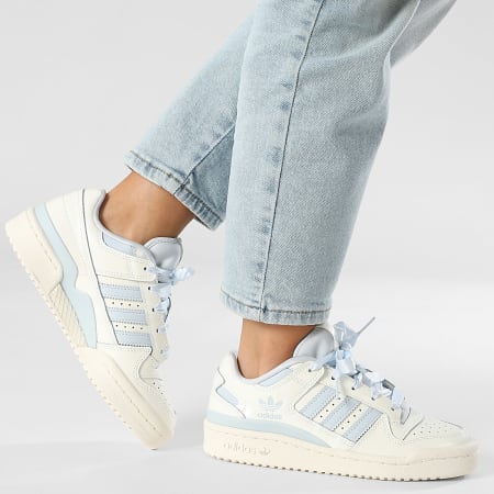 Adidas Originals - Zapatillas Mujer Forum Low CL W JR0498 Off White Halo Blue