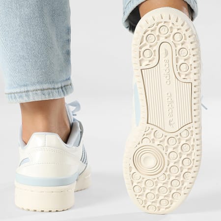 Adidas Originals - Zapatillas Mujer Forum Low CL W JR0498 Off White Halo Blue