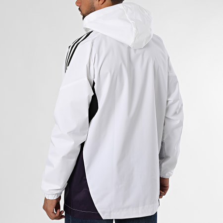 Adidas Sportswear - Veste Capuche Zippée A Bandes Manchester United JP3102 Blanc Violet
