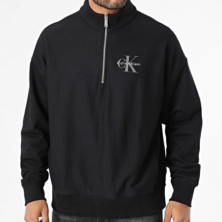 Calvin Klein - Sweat Col Zippé 236G Noir