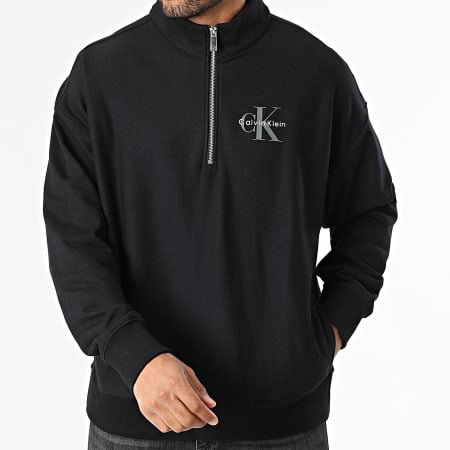 Calvin Klein - Sweat Col Zippé 236G Noir