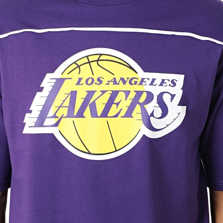 New Era - Tee Shirt NBA Piping LA Lakers 60684293 Violet