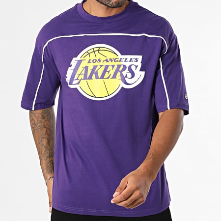 New Era - Tee Shirt NBA Piping LA Lakers 60684293 Violet