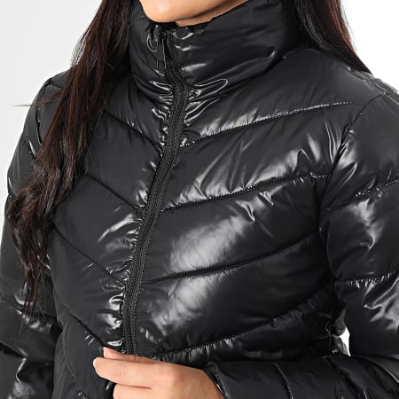 Only - Chaqueta acolchada con cremallera Fiona Life para mujer, negra