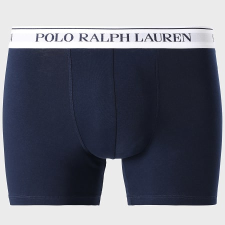 Polo Ralph Lauren - Lot De 3 Boxers Bleu Marine Blanc Orange
