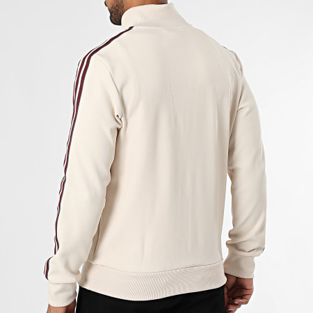 Adidas Originals - Veste Zippée A Bandes Ajax Icon JM7347 Beige Bordeaux