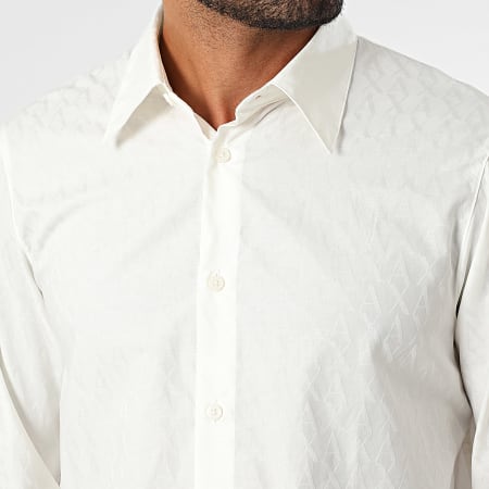 Armani Exchange - Chemise Manches Longues Regular Fit XM001587 Beige Clair