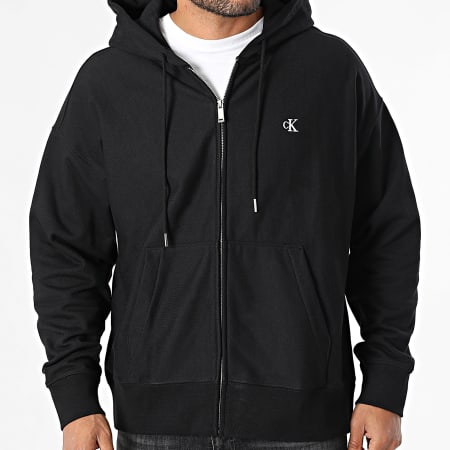 Calvin Klein - Sweat Capuche Zippé 232G Noir