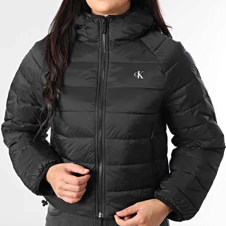Calvin Klein - Consolador con capucha y cremallera para mujer 7C510 Negro