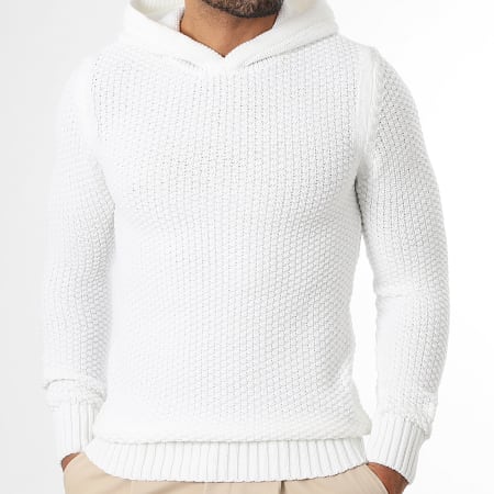 LBO - Jersey con Capucha Punto Grueso 0645 Blanco