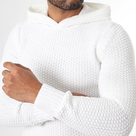 LBO - Jersey con Capucha Punto Grueso 0645 Blanco