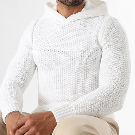 LBO - Jersey con Capucha Punto Grueso 0645 Blanco