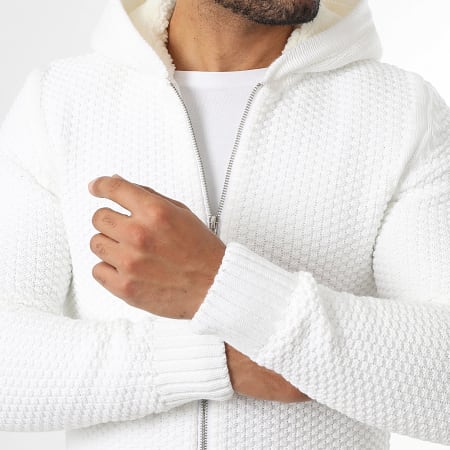 LBO - Jersey Cremallera Punto Grueso Sherpa 0687 Blanco