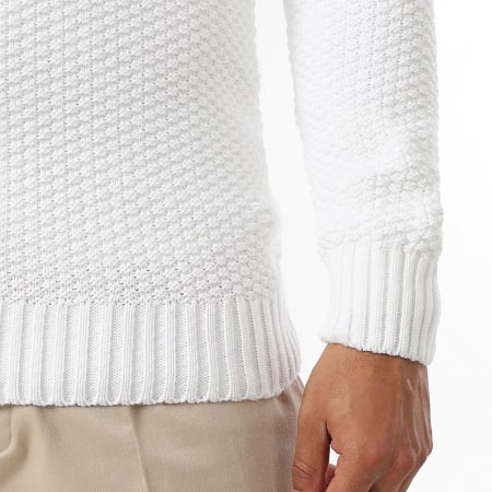 LBO - Jersey Cremallera Punto Grueso Sherpa 0687 Blanco