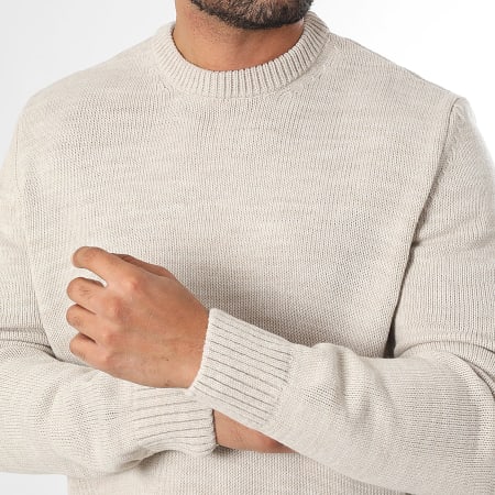 LBO - Suéter Cuello Redondo Punto Mediano 0694 Beige Claro