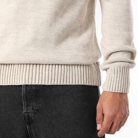 LBO - Suéter Cuello Redondo Punto Mediano 0694 Beige Claro