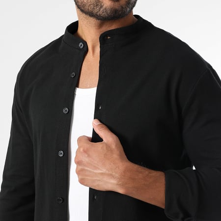 LBO - Long Sleeve Shirt and Textured Trouser Set 2217 Black