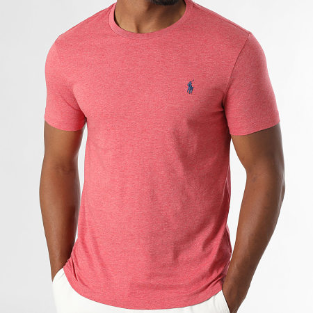 Polo Ralph Lauren - Tee Shirt Original Player Custom Slim Fit Rouge Chiné